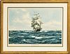 AFTER MONTAGUE DAWSON LITHOGRAPH IN COLORS, ON WOVE PAPER, H 20" W 30" UP CHANNEL - THE LAHLOO 