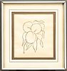 AFTER HENRI MATISSE (FRENCH 1861-1954) LITHOGRAPH ON PAPER, H 7", W 6", FRUITS 