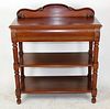 Mahogany 2-tier server with drawer