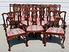 Set of 12 Hickory White Chippendale chairs