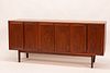 MID CENTURY MODERN ROSEWOOD SIDEBOARD, H 30", W 67", D 18"