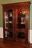WHITE FURNITURE COMPANY BREAKFRONT, CARVED WALNUT, COUNTRY FRENCH  H 84" W 58" 