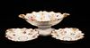 RIDGWAY THREE PIECE GARNITURE SET: COMPOTE, TWO DISHES 19TH.C. H 12" 