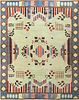 Art Deco Indian Rug 11 ft 10 in x 9 ft 2 in (3.61 m x (2.79 m)