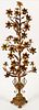 FRENCH GILT METAL 6-LIGHT CANDLE TREE, C. 1900, H 45", W 16" 