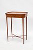 SHERATON SATINWOOD & ROSEWOOD END TABLE, 19TH C, H 30", W 21"