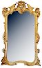 Monumental antique French gold leaf mirror