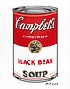 AFTER ANDY WARHOL (AMERICAN, 1928-1987) SCREENPRINT ON PAPER, 1986 H 19.75" W 15.75" CAMPBELL'S SOUP CAN - BLACK BEAN 