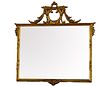 CHIPPENDALE STYLE GILT WOOD FRAME MIRROR C 1940, H 3'4.5" W 3'3" 