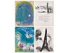 MARC CHAGALL, Vision de Paris, 1952, Una firmada en plancha, Litografías sin tiraje, doble vista, 26.4 x 26.3 cm, Piezas: 2