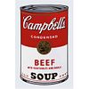 ANDY WARHOL, II.49: Campbell's Soup I, Beef, Con sello en la parte posterior, Serigrafía cin tiraje, 81 x 48 cm medidas totales