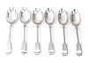 STERLING SILVER SERVING SPOONS, BOXED, SET OF 6 L 8.7" 