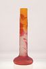 GALLE CAMEO GLASS VASE, C 1900 H 13.2" 