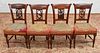 FRENCH  DIRECTOIRE MAHOGANY SIDE CHAIRS FOUR 