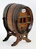 French mini rum barrel on stand