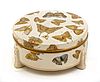 JAPANESE KYOTOWARE SATSUMA  "BUTTERFLY" BOX WITH COVER 19TH.C. DIA 6.2" 