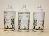 Grouping of 3 French porcelain apothecary jars