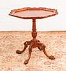 CHIPPENDALE STYLE MAHOGANY TABLE C 1940 H 29" W 30" 