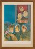 SUNOL ALVAR, BARCELONA 1935, LITHOGRAPH H 33" W 24" "LES MUSCETLES REVEUSES" #1/25 
