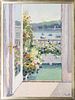 PIERRE BITTAR, OIL ON CANVAS H 51.5" W 37.5" VIEW THROUGH THE DOOR, HARBOR SPRINGS 