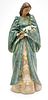 LLADRO GRES FIGURINE, H 17 1/2", W 7", D 7 1/2", WOMAN WITH FLOWERS 