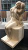 JEAN JOACHIM (FRENCH, 1905-1990) MARBLE SCULPTURE, 1928, H 20", W 9", SEATED NUDE WITH CUPID 