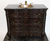 Provincial chest commode with granite top & sink