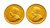 SOUTH AFRICA KRUGERRAND, 1979, TWO,   1 OZ FINE GOLD EACH 