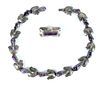 MEXICAN  STERLING AND AMETHYST QUARTZ NECKLACE, 17", + TAXCO BROOCH L 17" 