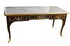 BAKER 'LOUIS XV' TOOLED LEATHER TOP WRITING DESK, H 30", W 66", COLLECTOR'S EDITION 