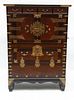 CHINESE CARVED WOOD CHEST, H 45" W 32" D 15" 