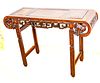 CHINESE ROSEWOOD INCENSE TABLE, H 32", L 47.5"