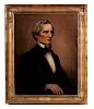 CSA President Jefferson Davis, Oil on Canvas by Hiram Grandville (1815-1892) 