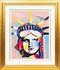 Peter Max (American, B. 1937) Acrylic Embellished Offset Lithograph On Paper, Delta, H 29'' W 23''