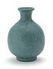 Pewabic Pottery (American, 1903) Matte Glaze Turquoise/Teal Vase, C. 1912-22, H 6.5'' Dia. 4.75''