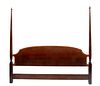 Carved Mahogany King Sized Poster Bed H 76'' W 80''