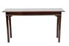Chippendale Style Carved Mahogany Console Table H 28'' W 52'' Depth 15''