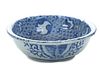 Japanese Blue & White Export Porcelain Bowl, C. 1870, H 2.25'' Dia. 7.5''