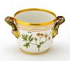 Royal Copenhagen 'Flora Danica' Porcelain Cache Pot, H 4.75'' L 8''