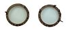 American Bronze Portholes,  Early 20th C., Two Pieces, Dia. 23''