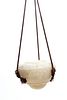 Italian Carved Alabaster Hanging Light,  Early 20th C., H 9'' Dia. 11''