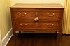 French  Empire Mahogany Two-Drawer Chest Of Drawers,  1870, H 34'' L 47''