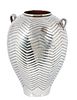 925 Sterling Silver Art Deco Vase, C. 1900, H 6.5'' W 4'' 8.5t oz