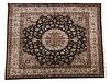 Indo-Persian Handwoven Wool Rug, W 7' 10", L 8'