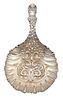 Meriden Britannia  Sterling Silver Drain Spoon, Gold Plated C. 1900, W 5.2'' L 10.5''