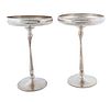 Sterling Silver By JM Inc. Table Compotes C. 1940, H 8'' Dia. 5.5'' 1 Pair