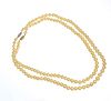 6mm Pearl & 14kt Gold Necklaces, L 18'' 44g 2 pcs