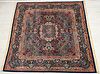 Indo-Persian Handwoven Wool Rug, W 7' L 7'