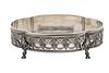 Silver Oval Centerpiece, Footed H 3.7'' W 8'' L 12''