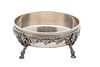 Round Silver Plate Footed Centerpiece In Frame,  H 3.5'' Dia. 8.2''